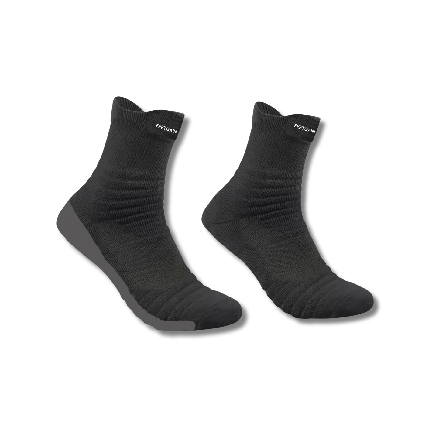 Healing Therapy socks (Black socks with Grey Feet)